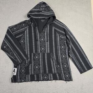 Baja Sweater Size XL Hoodie Sweatshirt Men's Pullover Boho Hippie Skate Surf